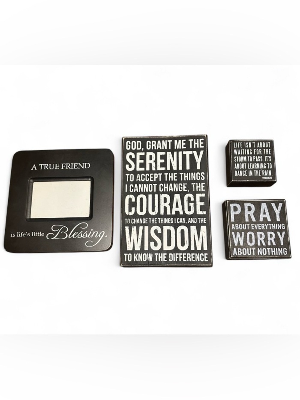 Kathy primitives wood signs and picture frame bundle/lot